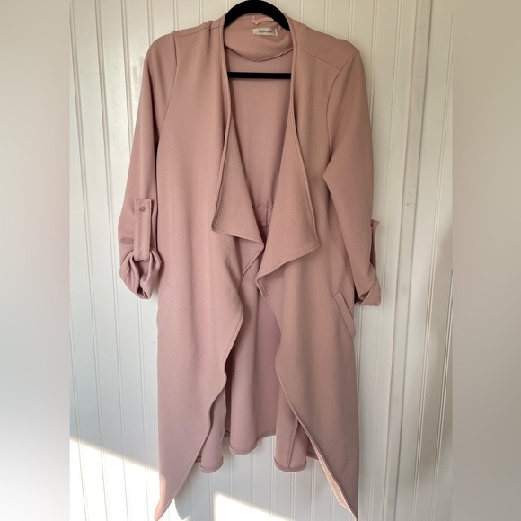 Revamped Jackets & Blazers - Revamped Long Pink Blazer / Cardigan